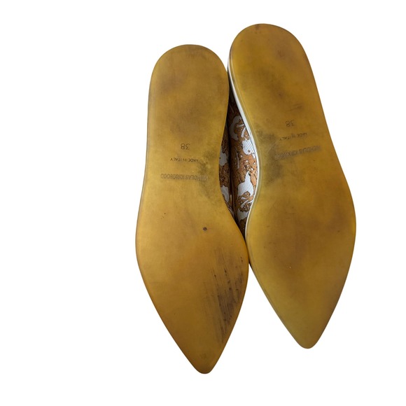 Nicholas Kirkwood floral motif slip on sneakers flats loafers cork canvas sz 37 - Picture 12 of 14